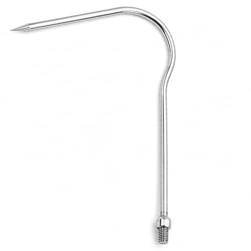 5/7 Prong Fishing Harpoon, Stainless Steel Gig Gaff Hook with 8mm Screw, Harpoon Hook for Hunting Fish Flounder Frog Gig in Pond River Lake, Capable for Fishing Gaff Gig Pole - color: 1 Prong with 8mm screw