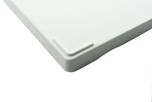 OMEM Reptile Bowl Large Food and Water Dish Enough Space Also Fit for Bath Simulated Wood Grain Surface (M, White) - color: White, size: M