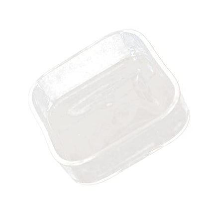 HEMOTON Lizard Feeder Bowl Transparent Glass Pet Feeding Container for Reptiles and Animals for Tortoises Snails and Item Storage Easy to