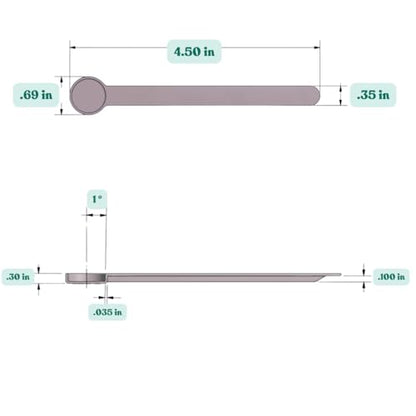1/4 Teaspoon (1.25 mL) Long Handle Plastic Measuring Spoon for Coffee, Protein Powder, Pet Food, Spices, Grains, Dry Goods – Food-Grade BPA-Free (Pack of 1) - size: 1.25 mL | 1/4 Teaspoon