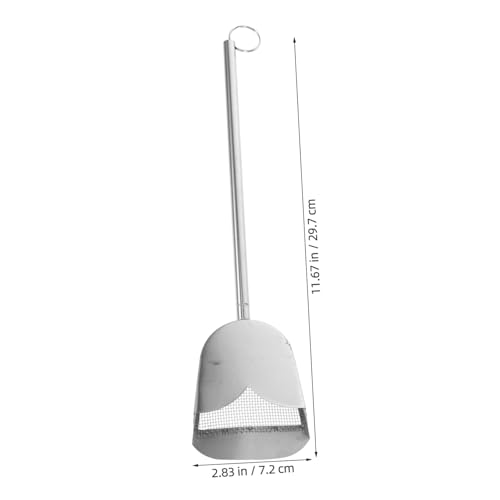 UKCOCO Adjustable Telescopic Stainless Steel Bird Cage Cleaning Tool Compact Poop Scooper for Small Animals Durable Waste Removal for Chicken Coop and Reptile Litter