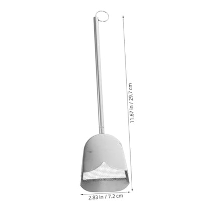 UKCOCO Adjustable Telescopic Stainless Steel Bird Cage Cleaning Tool Compact Poop Scooper for Small Animals Durable Waste Removal for Chicken Coop and Reptile Litter