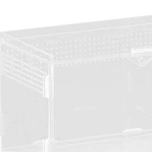 Reptile Breeding Box Acrylic Terrarium Container with Ventilation Holes for Snakes Turtles Chameleons Frogs Geckos Small Animal Habitat- 20x12x12cm