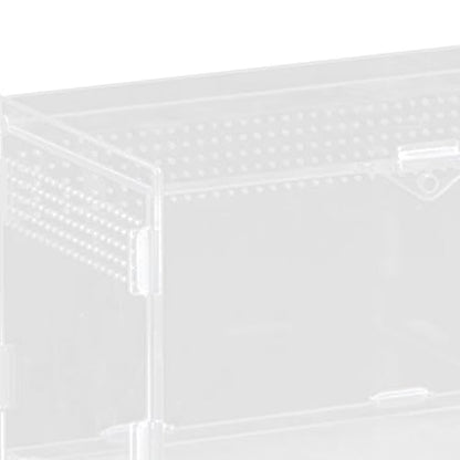 Reptile Breeding Box Acrylic Terrarium Container with Ventilation Holes for Snakes Turtles Chameleons Frogs Geckos Small Animal Habitat- 20x12x12cm