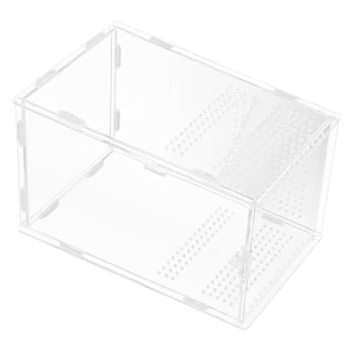 VALICLUD Portable Acrylic Reptile Feeding Box with Modular Design and Secure Lock, Well-Ventilated Habitat for Reptiles and Snakes, Terrarium Suitable for Pet Enclosure