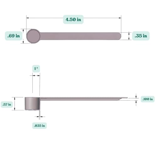 1/2 Teaspoon (2.5 mL) Long Handle Plastic Measuring Spoon for Coffee, Protein Powder, Pet Food, Spices, Grains, Dry Goods – Food-Grade BPA-Free (Pack of 1) - size: 2.5 mL | 1/2 Teaspoon