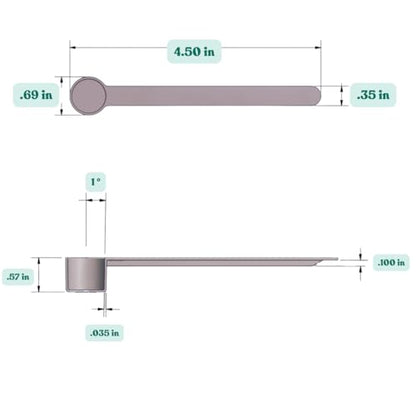 1/2 Teaspoon (2.5 mL) Long Handle Plastic Measuring Spoon for Coffee, Protein Powder, Pet Food, Spices, Grains, Dry Goods – Food-Grade BPA-Free (Pack of 1) - size: 2.5 mL | 1/2 Teaspoon
