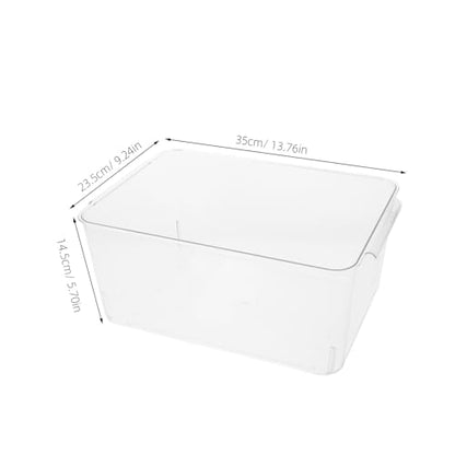 KALLORY Rectangle Aquarium Tank with Lid, Shatterproof Plastic Turtle Habitat Terrarium for Desktop Fish and Shrimp, Eco-Friendly Closed Water System for Home and Office Use