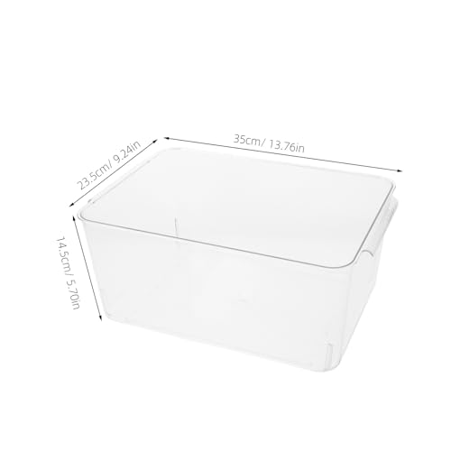 KALLORY Rectangle Aquarium Tank with Lid, Shatterproof Plastic Turtle Habitat Terrarium for Desktop Fish and Shrimp, Eco-Friendly Closed Water System for Home and Office Use