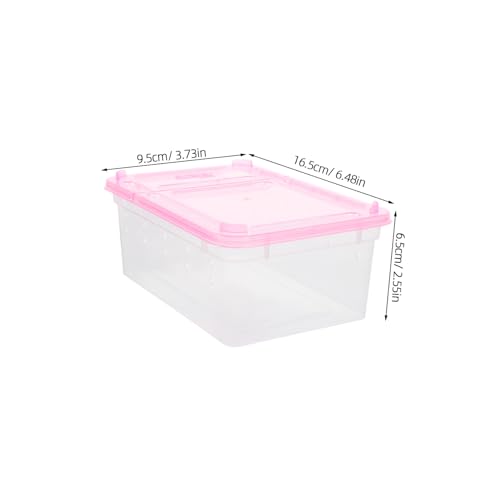 2Pcs Transparent Reptile Feeding Box Lightweight Habitat for and Lizards Breathable Design with Ventilation for Pet Hatching and Outdoor Use