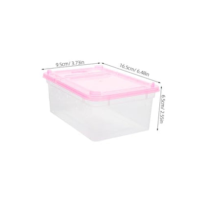 2Pcs Transparent Reptile Feeding Box Lightweight Habitat for and Lizards Breathable Design with Ventilation for Pet Hatching and Outdoor Use