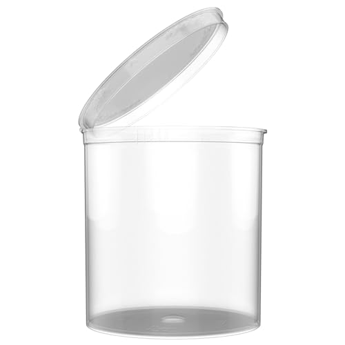 90 Dram CR Plastic Packaging Pop Top Containers - Child Resistant Travel Holder Vial Bottles - 60 qty (Clear) - color: Clear
