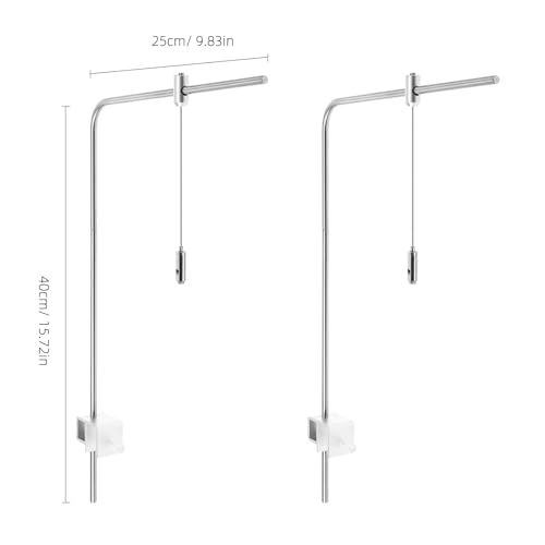 BESPORTBLE Aquarium Light Mount, 2Pcs Adjustable Aquarium Light Mounting Bracket Reptile Glass Lamp Stand Fish Tank Led Lamp Holder