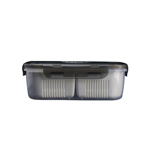 Dual Compartment Cleaning Bin | Compact, Durable, and Highly Functional with Dual Removable Baskets | The Ultimate No-Spill Cleaning Solution