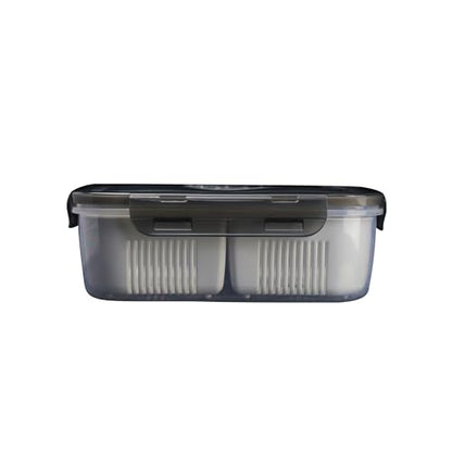 Dual Compartment Cleaning Bin | Compact, Durable, and Highly Functional with Dual Removable Baskets | The Ultimate No-Spill Cleaning Solution