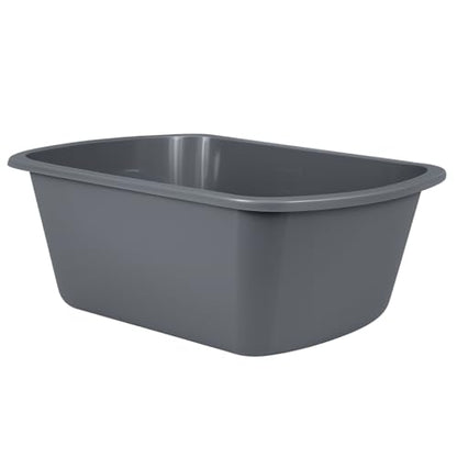 Vakly Plastic Wash Basin, 7 Qt, Rectangular, Graduated | Hospital bedside soaking tub, Portable washbasin, Washing & cleaning, Foot bath, Face cleansing, Dish washing, Laundry