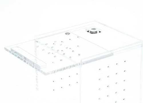 Acrylic Terrarium – Magnetic Mini & Nano Enclosures for Reptiles, Amphibians, Invertebrates, Tarantulas, Scorpions, Frogs, Geckos & Exotic Pets (3 x 3 x 6 inches, 0.23 Gallon) - size: 3 x 3 x 6 inches, 0.23 gallon