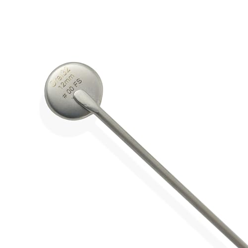 Laryngeal Oral Mirror No. 1 with Handle, 12MM Dia. Small Inspection Mirror for HVAC Tongue Mirror ENT Throat Mirror Automotive Mirror