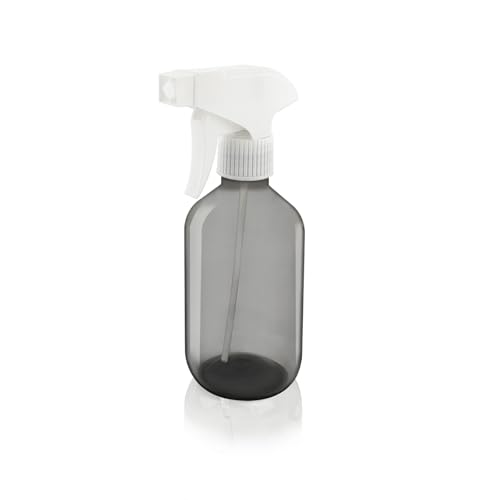 300ml Clear Black Plastic Spray Bottle - Premium Adjustable Nozzle, Ideal for Lawn & Garden, Hair Care, and Cleaning Supplies