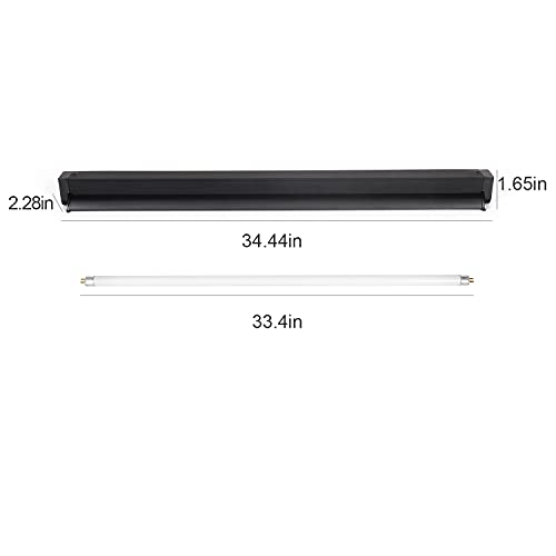 REPTI ZOO T5 HO UVB Lighting Combo Kit, Terrarium Hood Comes with Desert 10.0 UVB T5 Lamp (39W)