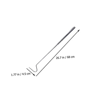 Stainless Steel Retractable Snake Hook 71cm Snake Grabber Tool for Safe Reptile Catching Non-Slip Grip