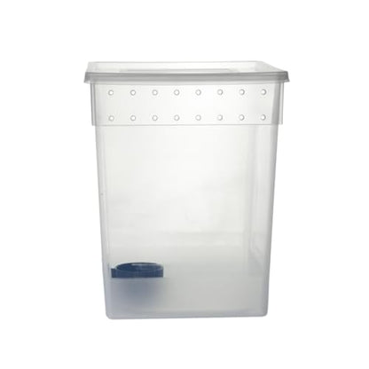 OMEM Portable Reptile Terrarium Habitat for Mini Pet Houses Breathable Holes Stackable Container (Extra H) - size: 1PCS-Clear-Extra H