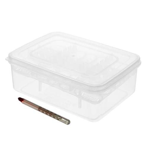 Plastic Egg Incubation Tray for Reptiles Lightweight Hatching Box with Transparent Design for Monitoring for Snakes Lizards