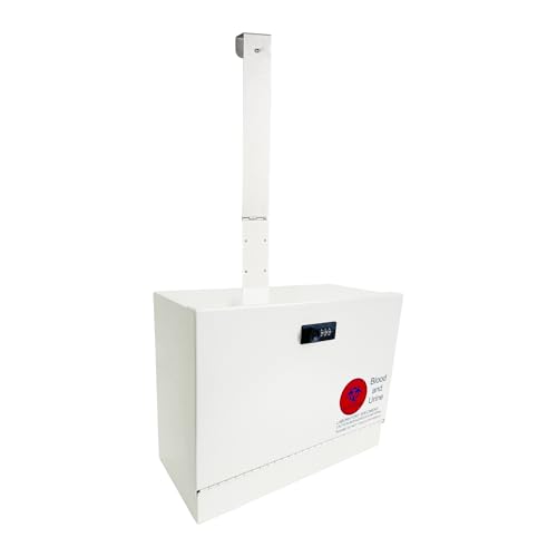 Over-the-Door Specimen Collection Box with Combination Lock | Steel Deposit Box for Urine Samples, Lab Specimens & Documents, Ideal for Clinics, Labs & Healthcare Facilities, Gray