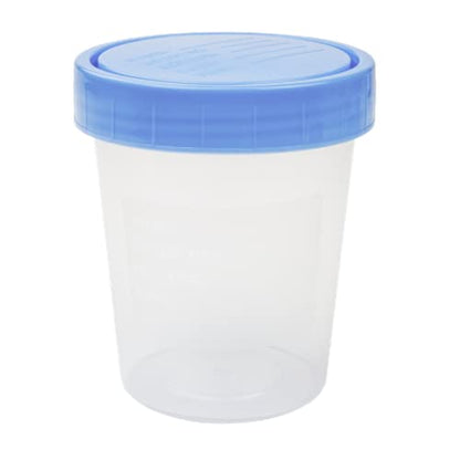 Dealmed Urine Specimen Cups with Lids - Non-Sterile, 4 oz, 500 Count | Polypropylene Construction, Screw-On Leak Resistant Cap, Single Use, For Clinics And Labs, Liquid Or Solid Samples