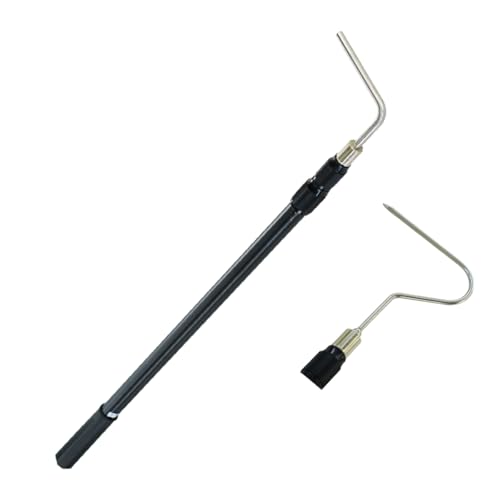 7FT Telescopic Aluminum Snake Hook, 2-in-1 Extendable Truck Cargo Grabber, Heavy Duty Wildlife & Pickup Retrieval Tool