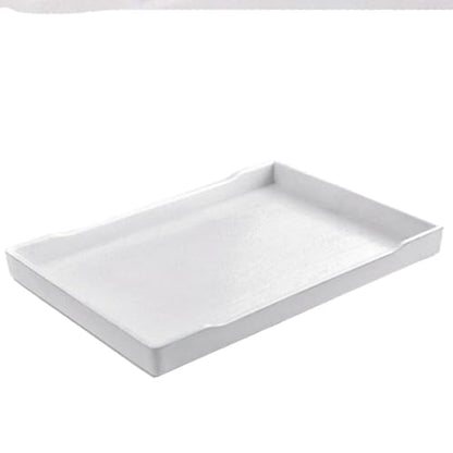 OMEM Reptile Bowl Large Food and Water Dish Enough Space Also Fit for Bath Simulated Wood Grain Surface (M, White) - color: White, size: M