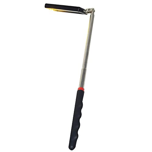 Telescoping LED Lighted Flexible Inspection Mirror Lighted 360 Swivel for Extra Viewing Dead Angle, Line of Sight Obstacle Area Mechanic Automotive Gifts