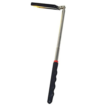Telescoping LED Lighted Flexible Inspection Mirror Lighted 360 Swivel for Extra Viewing Dead Angle, Line of Sight Obstacle Area Mechanic Automotive Gifts