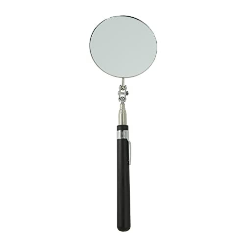 Round Telescopic Inspection Mirror, 85mm Area, Checking Tool for Vehicle, Observing Eyelashes, Mouth and Other Small Parts - Extended Large Mirror (2 PCS)