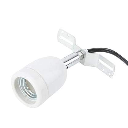Ejoyous Reptile Light Fixture, E27 Rotatable Reptile Pet Clip Heat Lamp, Reptile Ceramic Heat Lamp Holder, Adjustable Reptile Bulb Base Socket Holder 300W (US Plug)