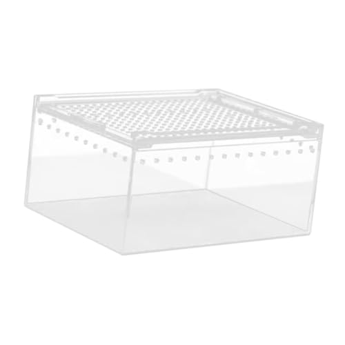 Reptile Breeding Box Enclosure Cage Portable Breathable Reptile Terrarium Animal Habitat Cage for Chameleons Snake Container, 20cmx15cmx10cm - size: 20cmx15cmx10cm