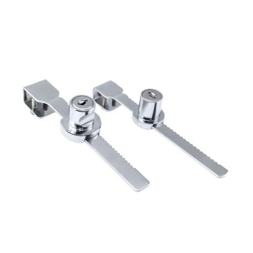 Sliding Glass Door Lock, 2 Pcs Display Case Lock, Sliding Glass Door Ratchet