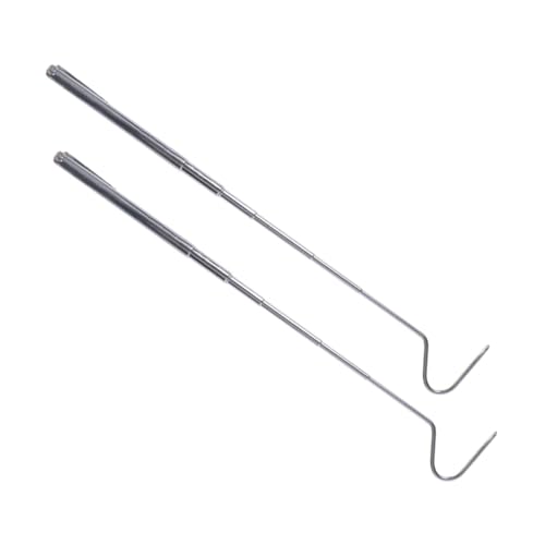 VANZACK 2pcs Retractable Snake Catching Hooks Lightweight Reptile Tool for Safe Handling Smooth Edges Portable Design for Catching and Outdoor Use