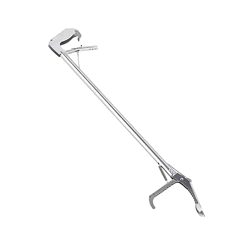 Snake Catcher Reptile Grabber Rattlesnakes Grabber Fish Catcher Stainless Steel Foldable Seafood Tongs Snake Clip Durable Self Lockable Tool, 75cm