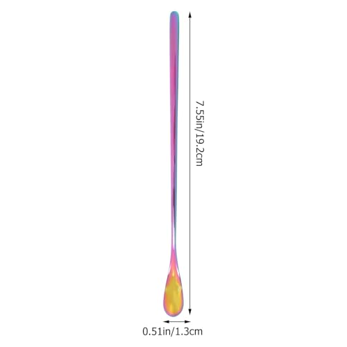POPETPOP Pet Feeding Spoon Small Reptile Enclosure Tool Lizard Food Scoop Stainless Steel Lightweight and Portable - color: As Shown 2