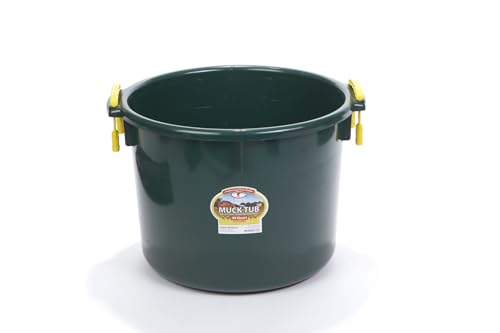Little Giant® Plastic Muck Tub | Durable & Versatile Utility Bucket with Handles | Muck Bucket | Durable Handles | 40 Quart | Green - color: Green, size: 40 quart