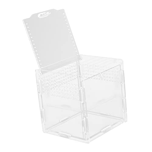 Clear Reptile Breeding Box Ventilation Transparent Terrarium Container for Pets for Gecko Lizard Frog and Habitats and Easy to Clean Visibility