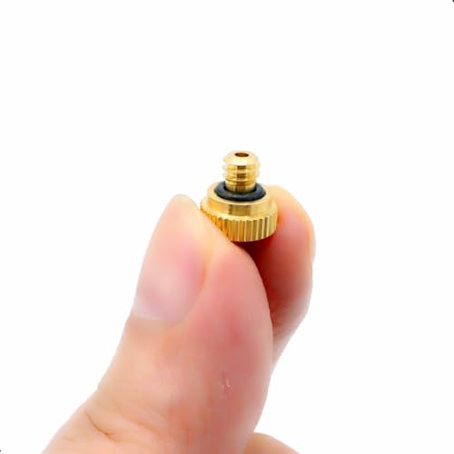 10Pcs Brass Misting Nozzle - 0.004" Orifice (0.1mm) Dia 10/24 UNC Replacement Heads for Outdoor Cooling System (0.1mm) - size: 0.1mm