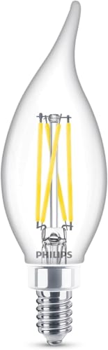 PHILIPS LED 40W BA11 E12 Base 3-Pack Ultra Definition Daylight (5000K) 300 Lumen (3.5W = 40W) Dimmable Clear Flicker-Free Candelabra Light Bulbs - color: Daylight (5000k)