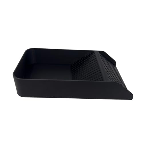 Hermit Crab, Lizard, Turtle, Amphibian XL Watering Pool | Platform Pool Accessory with Access Ramp for Pet Habitats | 9.75" x 5" | Made in USA (X-Large) (Fresh Only, Black) - color: Fresh Only, Black