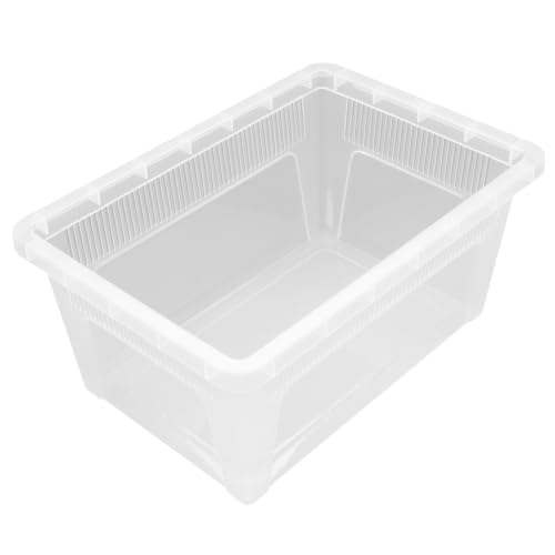 minkissy PVC Reptile Feeding Box for Small Pets and Reptiles with High Surface Hardness and Easy to Observe Container Suitable for Small Animals Showing and Incubation