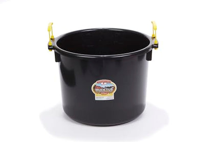 Little Giant® Plastic Muck Tub | Durable & Versatile Utility Bucket with Handles | Muck Bucket | Durable Handles | 40 Quart | Black - color: Black, size: 40 quart