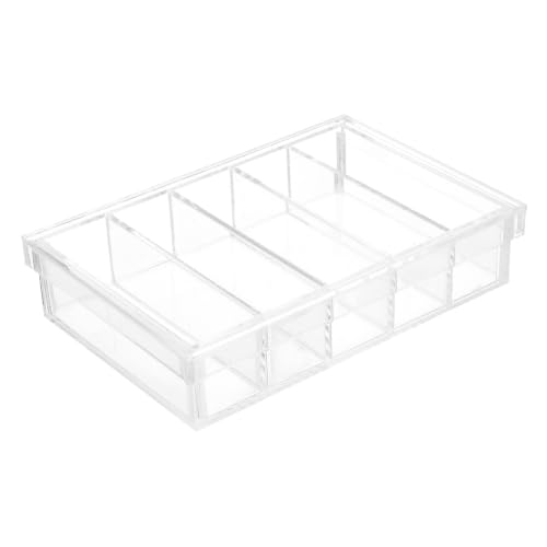 VICASKY Acrylic Lab Petri Dish Set with Lid, 5 Compartments Specimen Container for Observation and Personal Use, Easy to Clean Versatile Fish Breeding Isolation Box
