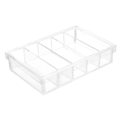 VICASKY Acrylic Lab Petri Dish Set with Lid, 5 Compartments Specimen Container for Observation and Personal Use, Easy to Clean Versatile Fish Breeding Isolation Box