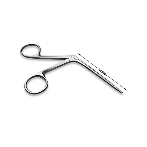 Precise ENT Procedures with Alligator Ear Forceps - Curved Jaw Design, Non-Slip Grip Handle, Fine-Tip, Reusable and Easy to Clean - Micro 3 Inches - size: 3 Inch Micro